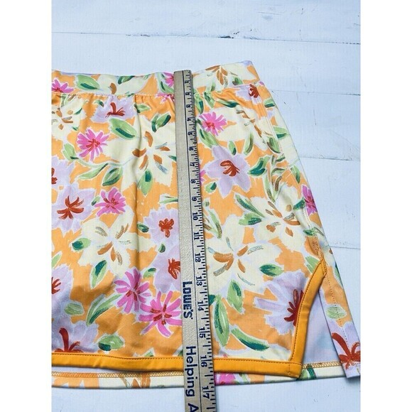 Crown & Ivy floral tiki hawaiian Sport Skort Sz M pickle ball tennis activewear - Picture 5 of 9